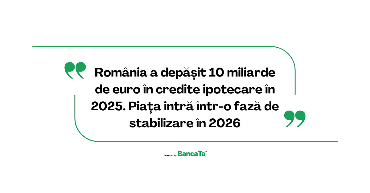 Piața creditelor ipotecare din România a încheiat anul 2025 la un nivel record
